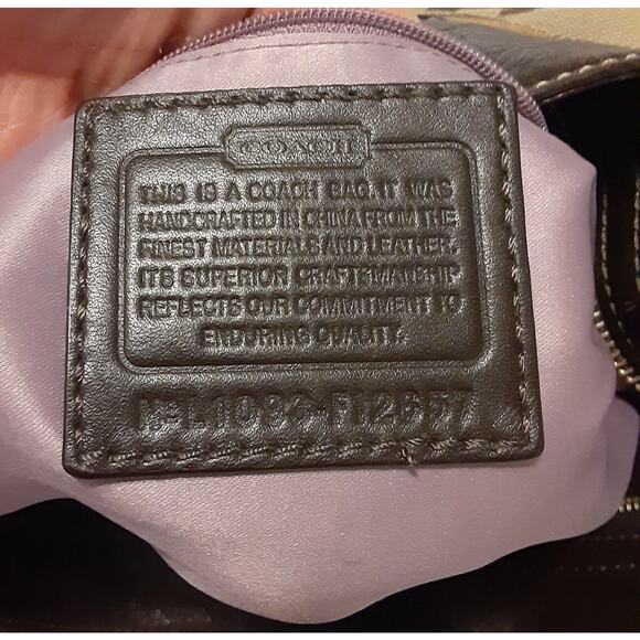 Coach Signature Zoe Canvas Handbag - Picture 5 of 16